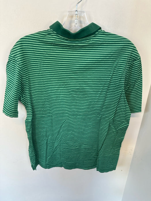 Masters Collection Size S Green & Yellow Pima Cotton Masters Logo Striped Polo