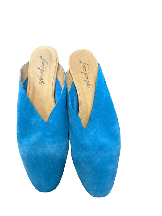 Free People Shoe Size 40 Blue Suede Mules Blue / 40