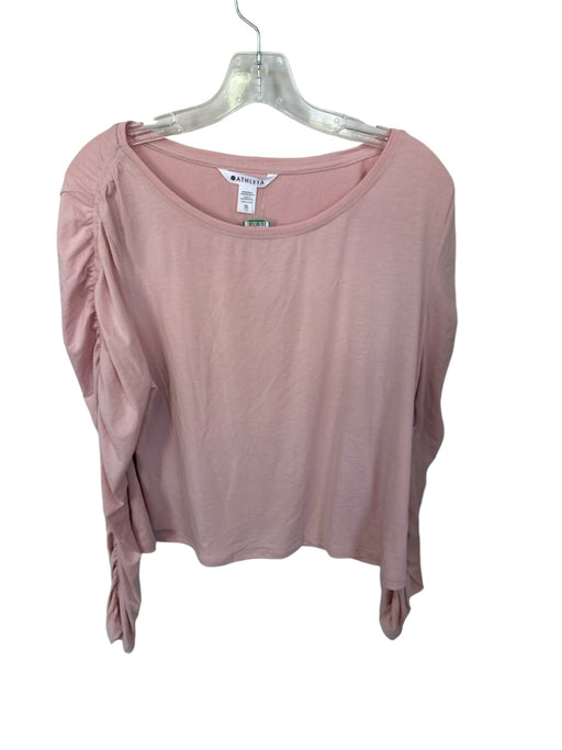 Athleta Size XL Peach Polyester Blend Long Sleeve Athletic Top Peach / XL