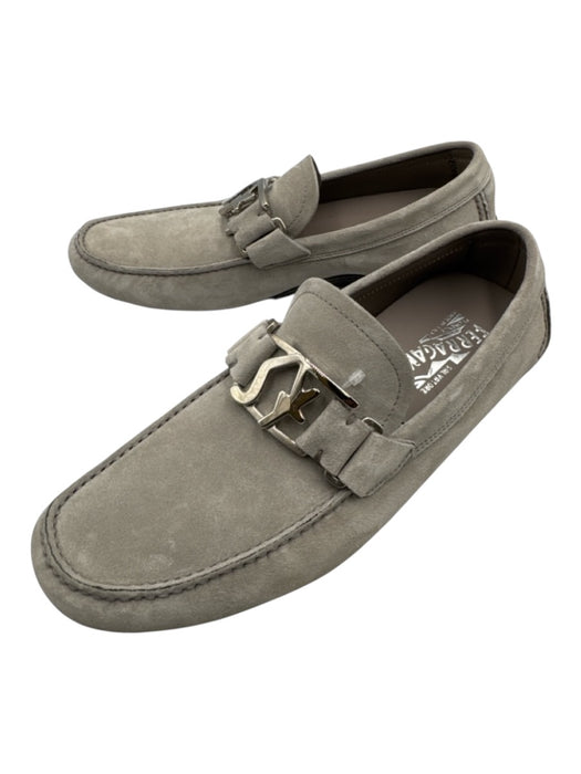 Ferragamo Shoe Size 8 Gray Suede Solid Loafer Men's Shoes Gray / 8