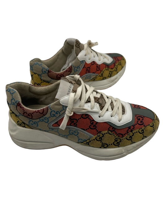 Gucci Shoe Size 9 Multi Canvas logo Sneaker Men's Shoes 9