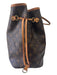 Louis Vuitton Brown Print Coated Canvas Monogram Leather Strap Tote Bag Brown Print / MM