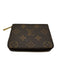 Louis Vuitton Brown Print Coated Canvas Monogram Zip Around Compact Wallets Brown Print