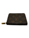 Louis Vuitton Brown Print Coated Canvas Monogram Zip Around Compact Wallets Brown Print