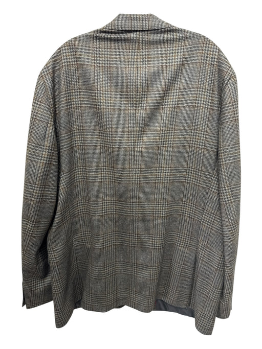 Miller Brothers Green & Multi Wool Houndstooth 2 Button Men's Blazer Green & Multi / 48L