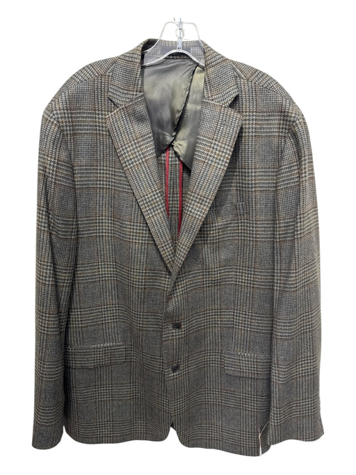 Miller Brothers Green & Multi Wool Houndstooth 2 Button Men's Blazer Green & Multi / 48L