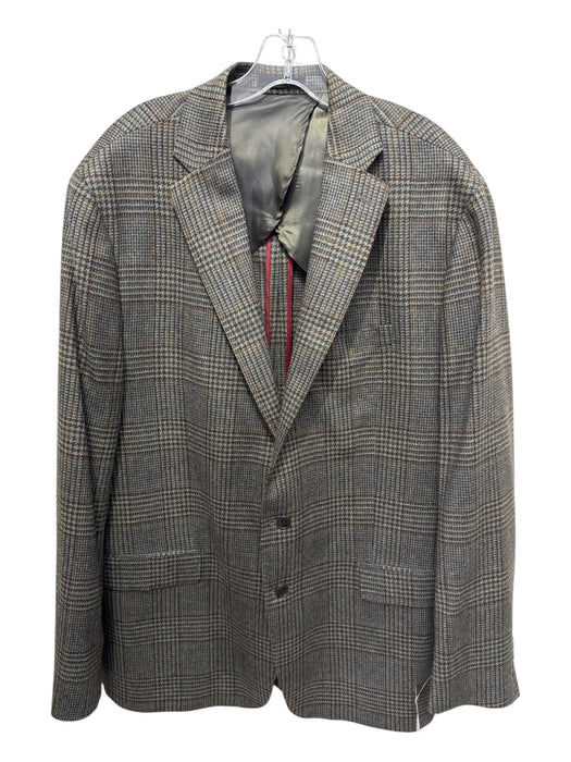 Miller Brothers Green & Multi Wool Houndstooth 2 Button Men's Blazer Green & Multi / 48L