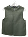 COS Size 6 Olive Green Wool Blend Half Zip Sleeveless Top Olive Green / 6