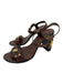 Dolce & Gabbana Shoe Size 37.5 Brown & Gold Leather Gold hardware Sandal Pumps Brown & Gold / 37.5