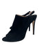 Miu Miu Shoe Size 38 Black Suede Peep Toe Slingback Stiletto Pumps Black / 38