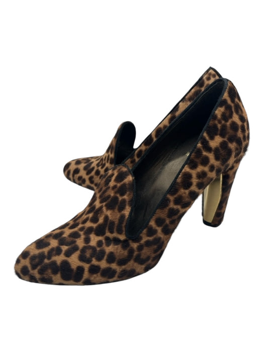 Stuart Weitzman Shoe Size 7.5 Brown & Black Cowhide Ponyhair Animal Print Pumps Brown & Black / 7.5