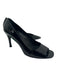 Prada Shoe Size 37.5 Black Patent Leather open toe Pumps Black / 37.5