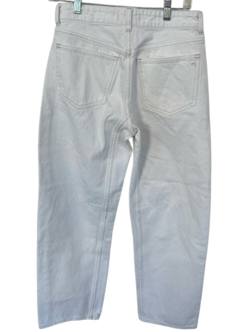 Madewell Size 24 White Cotton Barrell Leg Jean Pants White / 24