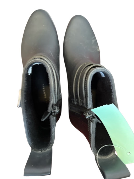 Loeffler Randall Shoe Size 8 Black Rubber Buckles Side Zip Short Rainboots Black / 8