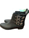 Loeffler Randall Shoe Size 8 Black Rubber Buckles Side Zip Short Rainboots Black / 8