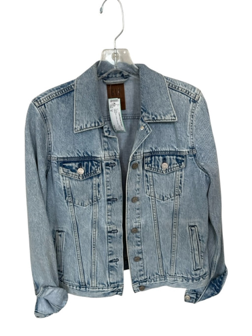 Gap Size S Light Wash Cotton Acid Wash Denim Jacket Light Wash / S