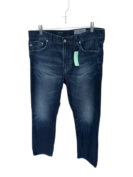 AG Size 34 Dark Wash Cotton Straight Leg Men's Jeans Dark Wash / 34