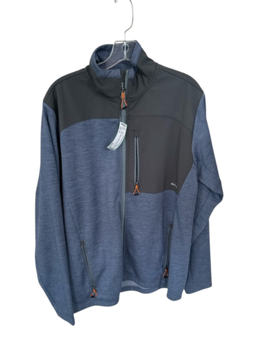 Orvis Size M Blue & Gray Polyester full zip Athletic Men's Jacket Blue & Gray / M