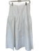 Zara Size S White Cotton Pleated Side Zip Maxi Skirt White / S