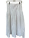 Zara Size S White Cotton Pleated Side Zip Maxi Skirt White / S
