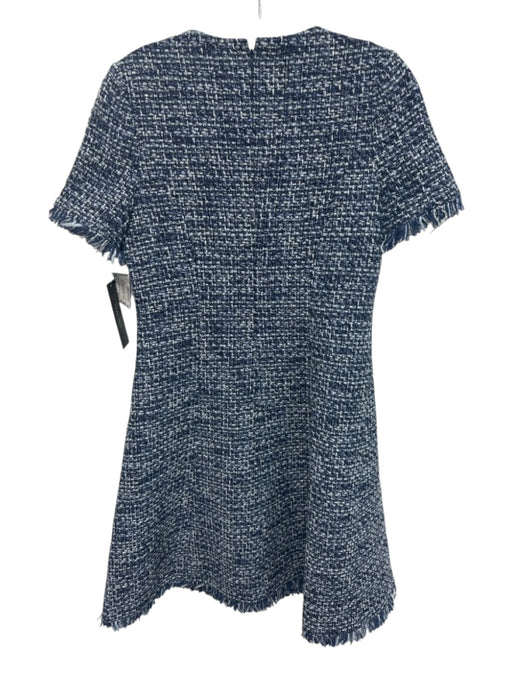 Rickie Freeman for Teri Jon Size 8 Blue Polyester Blend Boucle Fit & Flare Dress Blue / 8
