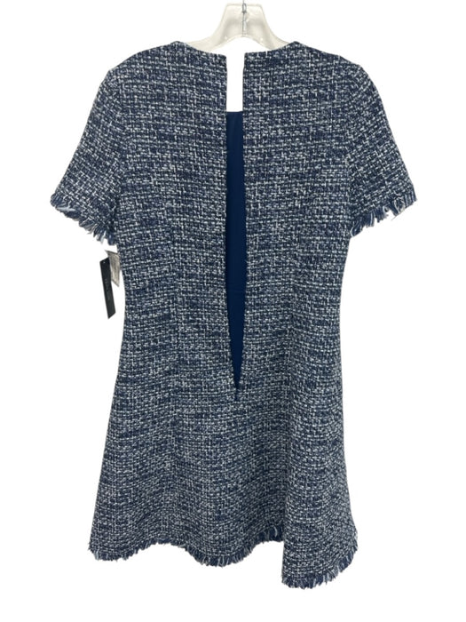 Rickie Freeman for Teri Jon Size 8 Blue Polyester Blend Boucle Fit & Flare Dress Blue / 8