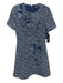 Rickie Freeman for Teri Jon Size 8 Blue Polyester Blend Boucle Fit & Flare Dress Blue / 8