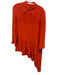 Tibi Size 4 Orange Silk Button Down Long Sleeve Asymmetric Top Orange / 4