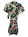 Rickie Freeman for Teri Jon Size 6 Green, Red, Pink Cotton Floral Dress Green, Red, Pink / 6