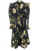 Leo Lin Size 12 navy blue, green, cream Linen Blend Botanical Button Down Dress navy blue, green, cream / 12