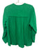 Mille Resort & Travel Size M Green Cotton Gauze Button Down Long Sleeve Top Green / M