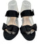 Staud Shoe Size 39 Black Satin Leather Lining Bow Double Strap Sandals Black / 39