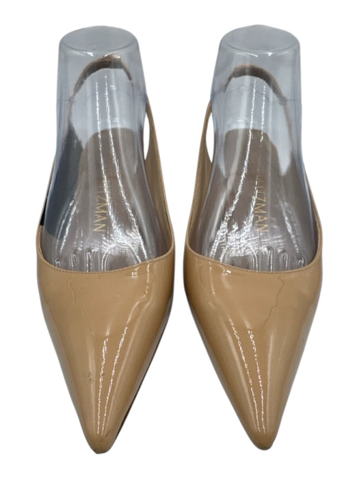 Stuart Weitzman Shoe Size 6.5 Nude Beige Patent Leather Pointed Toe Pumps Nude Beige / 6.5