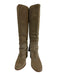 Tory Burch Shoe Size 6.5 Olive Brown Suede Whipstitching Knee High Boots Olive Brown / 6.5