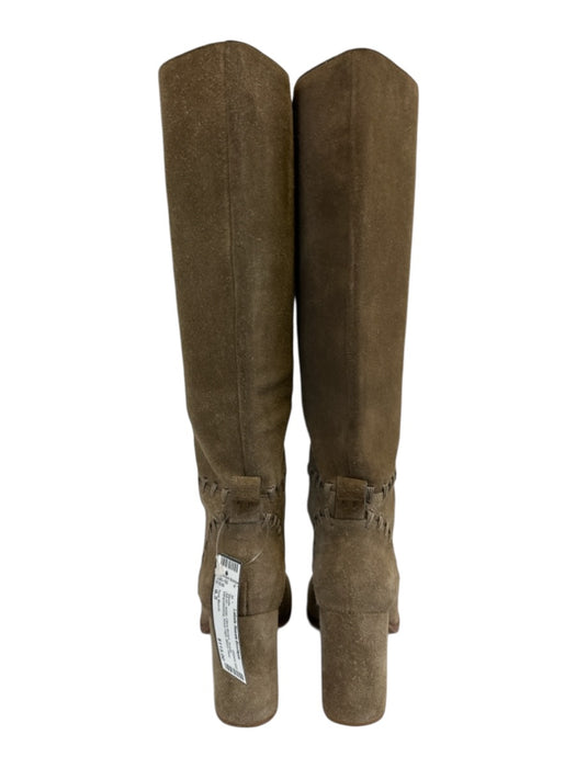 Tory Burch Shoe Size 6.5 Olive Brown Suede Whipstitching Knee High Boots Olive Brown / 6.5