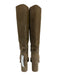 Tory Burch Shoe Size 6.5 Olive Brown Suede Whipstitching Knee High Boots Olive Brown / 6.5