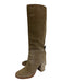 Tory Burch Shoe Size 6.5 Olive Brown Suede Whipstitching Knee High Boots Olive Brown / 6.5