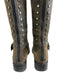 Tory Burch Shoe Size 6.5 Brown & Olive Suede Leather Distressed Knee High Boots Brown & Olive / 6.5