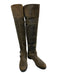 Tory Burch Shoe Size 6.5 Brown & Olive Suede Leather Distressed Knee High Boots Brown & Olive / 6.5