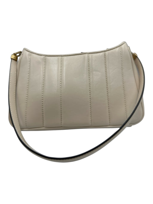 Tory Burch Cream Leather Logo GHW Shoulder Bag Crossbody Strap Inc. Bag Cream / XS