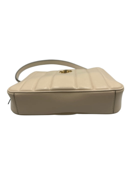 Tory Burch Cream Leather Logo GHW Shoulder Bag Crossbody Strap Inc. Bag Cream / XS