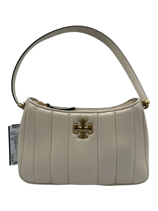 Tory Burch Cream Leather Logo GHW Shoulder Bag Crossbody Strap Inc. Bag Cream / XS