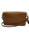 Tory Burch Chestnut Brown Leather Pebbled Logo Crossbody Magnetic Flap Close Bag Chestnut Brown / XS