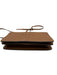 Tory Burch Chestnut Brown Leather Pebbled Logo Crossbody Magnetic Flap Close Bag Chestnut Brown / XS