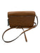 Tory Burch Chestnut Brown Leather Pebbled Logo Crossbody Magnetic Flap Close Bag Chestnut Brown / XS