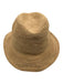 Wyeth Beige Raffia Woven Wide Brim Fedora Sun Hat Beige / One Size