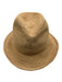 Wyeth Beige Raffia Woven Wide Brim Fedora Sun Hat Beige / One Size