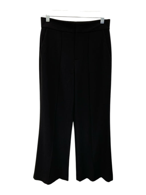 Alice + Olivia Classics Size 6 Black Polyester Pintuck Front Trouser Pants Black / 6