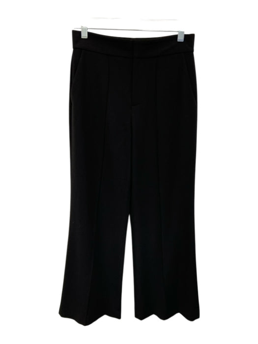 Alice + Olivia Classics Size 6 Black Polyester Pintuck Front Trouser Pants Black / 6