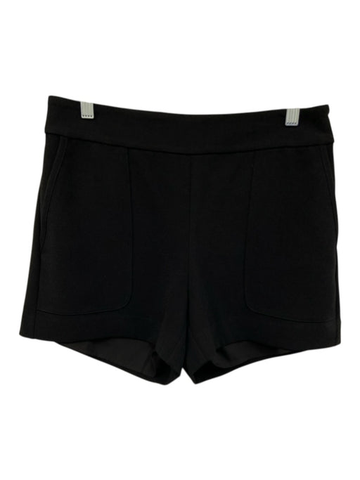 Marie Oliver Size 4 Black Polyester Side Zip Patch Pocket Mini Shorts Black / 4
